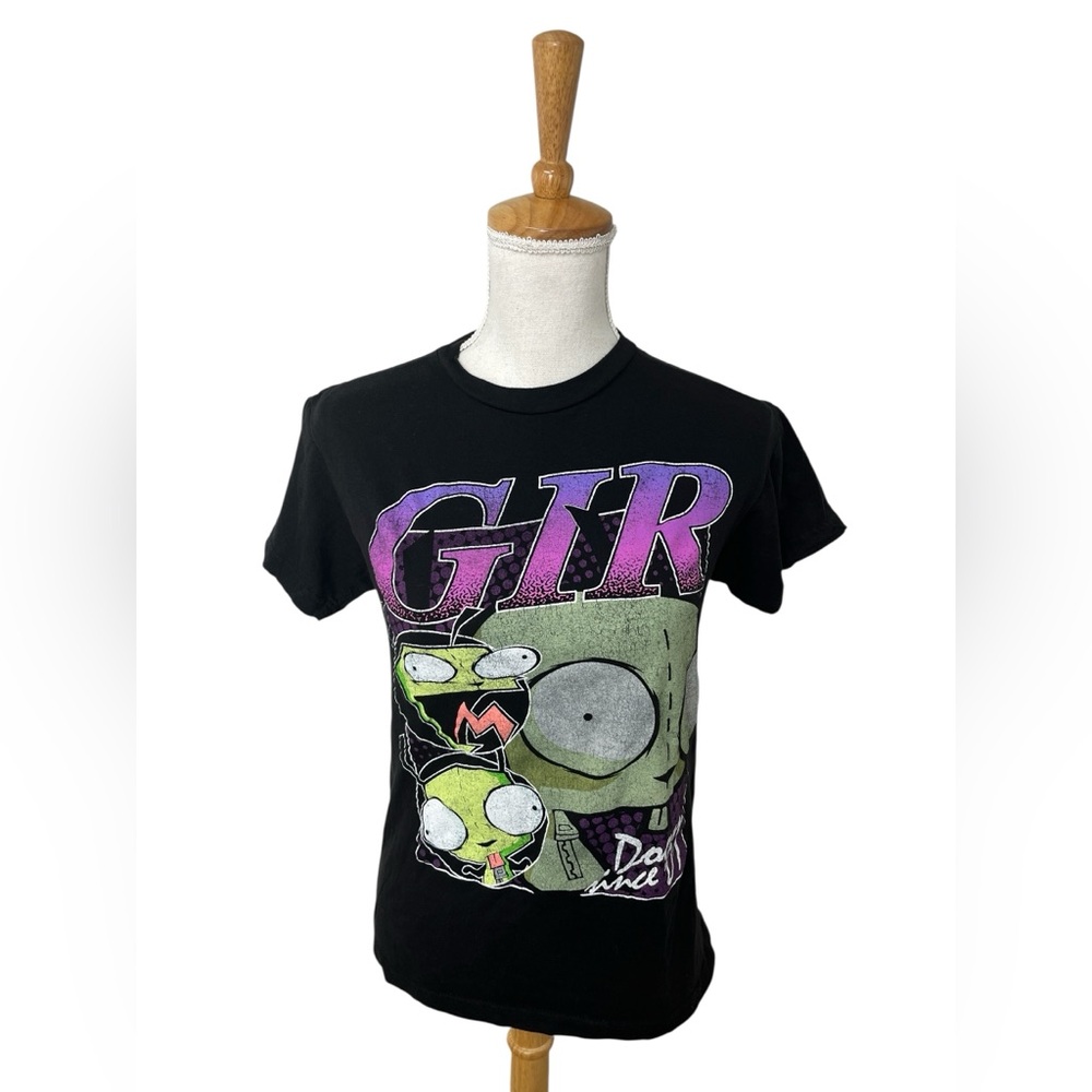 Nickelodeon GIR SHIRT WOMENS SIZE XS BLACK GRAPHIC TEE 2023